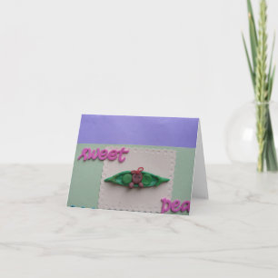 Carte nouveau bébé, pois doux