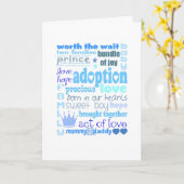 CARTE NOUVEAU BONHEUR DE JOIE/ADOPTION PRÉCIEUSE DE GARÇ (Fleur jaune)