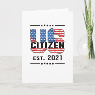 Carte Nouveau cadeau citoyen américain Fiers American Ci