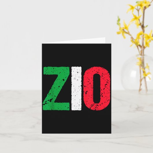 Carte Nouveau cadeau d'oncle italien Zio fière italo-amé (Fleur jaune)