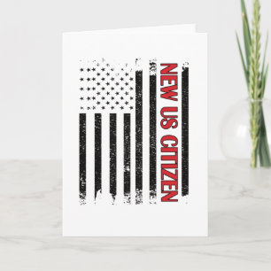Carte Nouveau citoyen américain USA Fiers de la nouvelle
