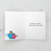 Carte Nouveau compagnon Sugar Glider Félicitations perso (Intérieur)