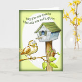 Carte Nouveau domicile (Fleur jaune)