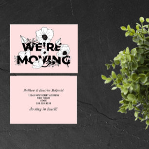 Carte Nouveau domicile   Changement d'adresse   Floral r