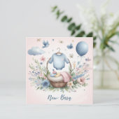 Carte Nouveau-né (Debout devant)
