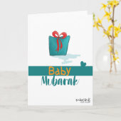 Carte Nouveau-né dans une boîte cadeau (Fleur jaune)