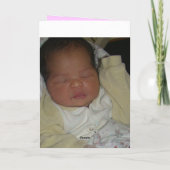 CARTE NOUVEAU-NÉE DE FILLE (Dos)