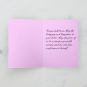 CARTE NOUVEAU-NÉE DE FILLE (Intérieur)