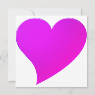 Carte Nouveau néon magenta moderne coeur Valentine