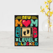 Carte Nouveau Niveau de Maman Débloqué Gamer Saint-Valen (Fleur jaune)