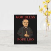 Carte Nouveau Pape 2025 Dieu bénisse le Pape Leo Xiv 8 m (Fleur jaune)