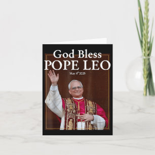 Carte Nouveau Pape 2025 Dieu bénisse le Pape Léon 8 mai