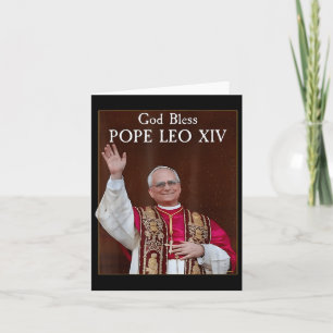 Carte Nouveau Pape 2025 Dieu bénisse le Pape Léon Xiv