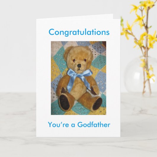 Carte Nouveau parrain (Fleur jaune)