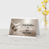 CARTE ***NOUVEAU PROPRIÉTAIRE*** FÉLICITATIONS (Fleur jaune)