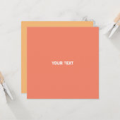 Carte Nouveau Saumon Monochrome moderne Vibe QR Code (Devant/Arrière en situation)