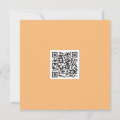 Carte Nouveau Saumon Monochrome moderne Vibe QR Code (Dos)