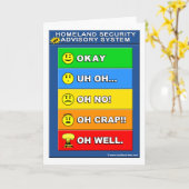 Carte Nouveau système d'alerte de sécurité intérieure -  (Fleur jaune)