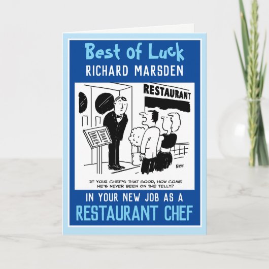 Carte Nouveau travail en tant que chef (Devant)