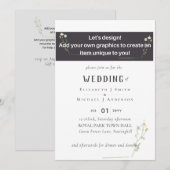 CARTE NOUVEAUTÉ ! CONCEPTION PROPRE INVITE DE MARIAGE - (Devant / Derrière)