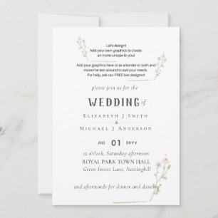 CARTE NOUVEAUTÉ ! CONCEPTION PROPRE INVITE DE MARIAGE - 