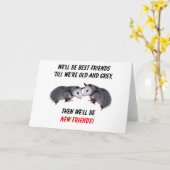 Carte Nouveaux anciens amis (Fleur jaune)