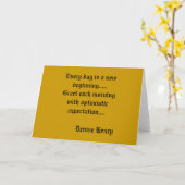 Carte Nouveaux débuts (Fleur jaune)