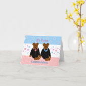 Carte Nouveaux jumeaux pour bébés (Fleur jaune)