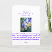 Carte "Nouvel amour" - pour bénéficier Kairos dehors (Dos)