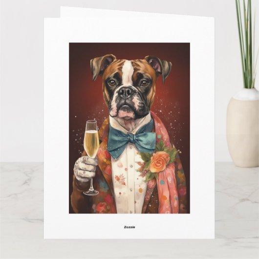 Carte Nouvel An Boxer (Dos)