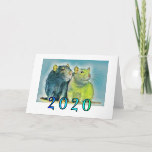 Carte Nouvel An chinois 2020 Rat