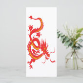 Carte Nouvel An chinois Dragon rouge (Debout devant)