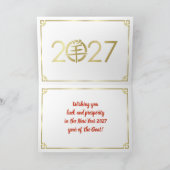 Carte Nouvel An chinois du Chèvre de Feu 2027 (Intérieur)