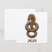 Carte Nouvel An Chinois Du Serpent 2025 (Devant / Derrière)