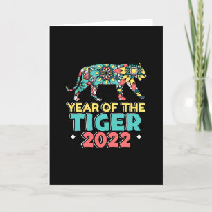 Carte Nouvel An chinois du Tigre 2022 - Mandala