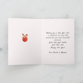 Carte Nouvel An Chinois Lapin Calligraphie Lanterne Roug (Intérieur)