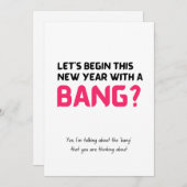 Carte Nouvel An Drôle (Devant / Derrière)