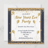 Carte Nouvel An Eve Party Gold (Devant)