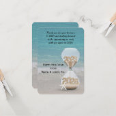 Carte Nouvel an Hourglass 2026 Merci de l'entreprise (Devant/Arrière en situation)