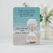 Carte Nouvel an Hourglass 2026 Merci de l'entreprise (Debout devant)