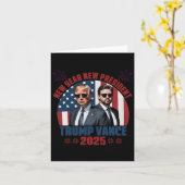 Carte Nouvel An Le nouveau président Trump Vance Préside (Fleur jaune)