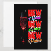 Carte Nouvel an nouvelle grâce nouvelle louange (Devant / Derrière)