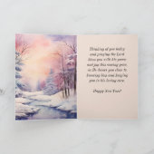 Carte Nouvel An Seigneur vous bénisse Bible Verse Scène (Intérieur)