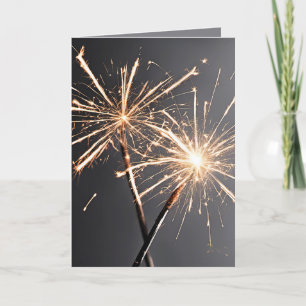 Carte Nouvel An Sparklers
