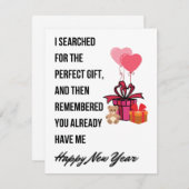 Carte Nouvel An Sympa (Devant / Derrière)