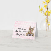 Carte Nouvel An Tabby Cat sur En vichy (Fleur jaune)