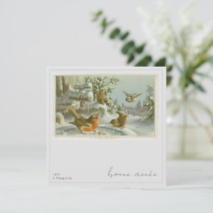 Carte Nouvel An Vintage 1879