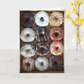 Carte Nouvel anniversaire de douzaines de beignes (Fleur jaune)