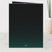 Carte Nouvel anniversaire de l'Ado Superstar Girly Neon (Dos)