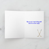 Carte Nouvel anniversaire du vainqueur de hockey (Intérieur)